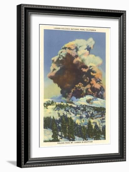 Lassen Volcano Erupting-null-Framed Art Print