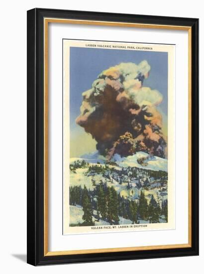 Lassen Volcano Erupting-null-Framed Art Print