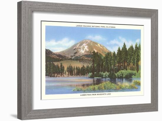 Lassen Volcano, Manzanita Lake-null-Framed Art Print