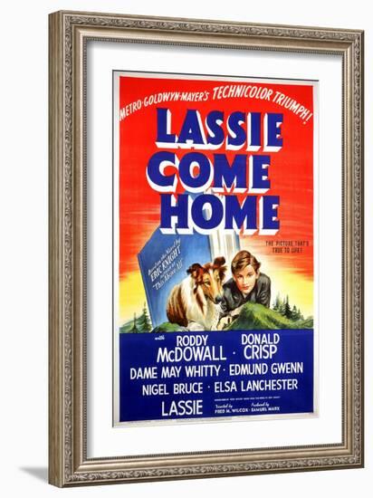 "Lassie Come Home" 1943, Directed by Fred Wilcox-null-Framed Giclee Print