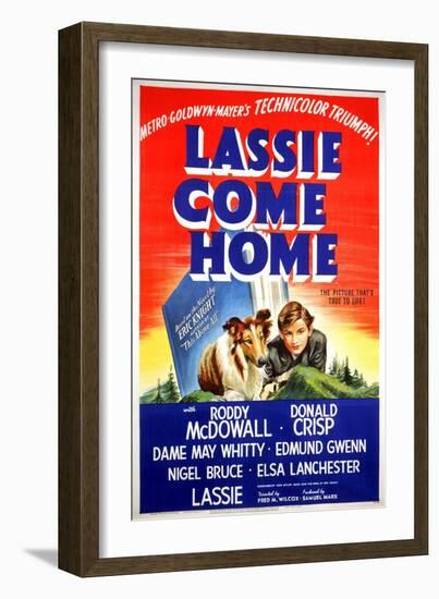 "Lassie Come Home" 1943, Directed by Fred Wilcox-null-Framed Giclee Print