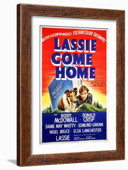 "Lassie Come Home" 1943, Directed by Fred Wilcox-null-Framed Giclee Print
