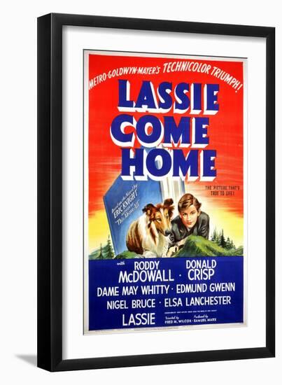 "Lassie Come Home" 1943, Directed by Fred Wilcox-null-Framed Giclee Print