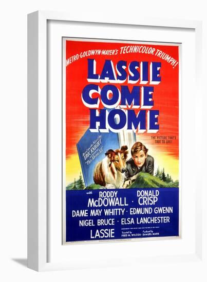 "Lassie Come Home" 1943, Directed by Fred Wilcox-null-Framed Giclee Print