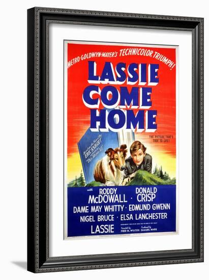 "Lassie Come Home" 1943, Directed by Fred Wilcox-null-Framed Giclee Print