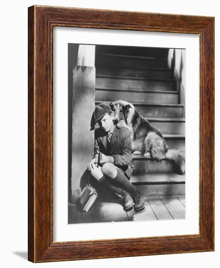 Lassie Come Home, Roddy Mcdowall, 1943-null-Framed Premium Photographic Print