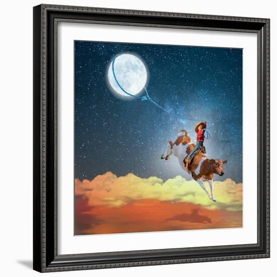 Lasso the Moon-Nancy Tillman-Framed Art Print