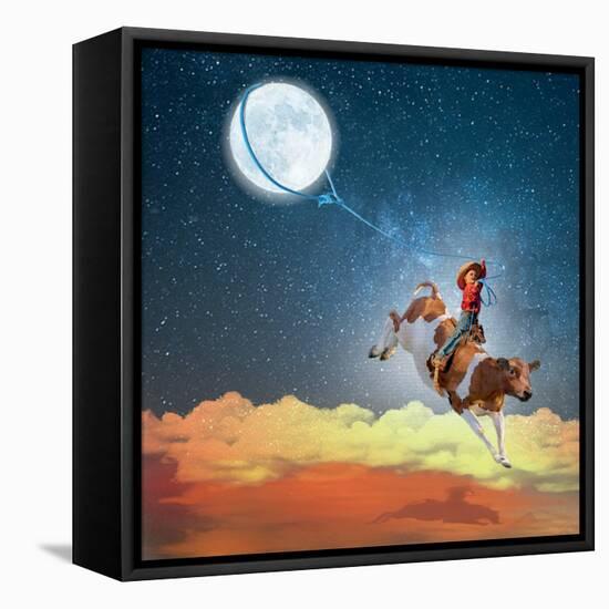 Lasso the Moon-Nancy Tillman-Framed Stretched Canvas