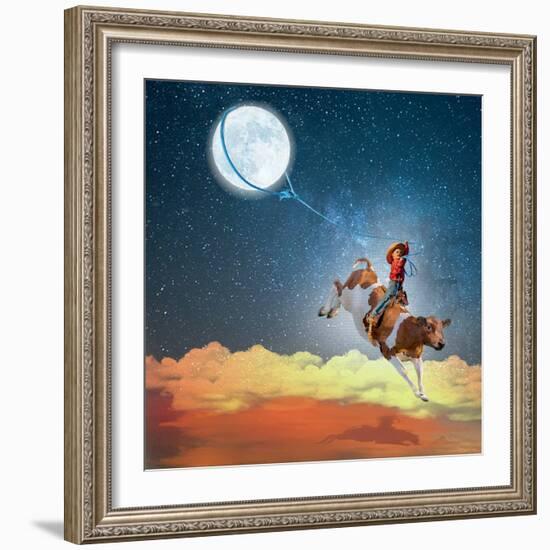 Lasso the Moon-Nancy Tillman-Framed Premium Giclee Print