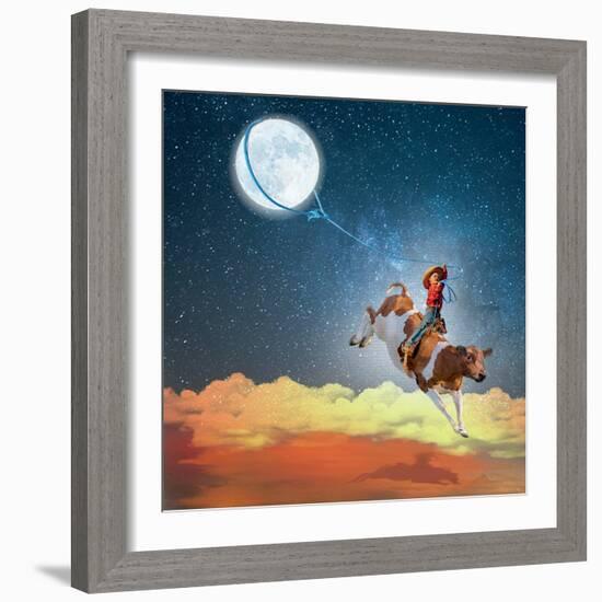 Lasso the Moon-Nancy Tillman-Framed Premium Giclee Print
