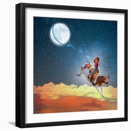 Lasso the Moon-Nancy Tillman-Framed Premium Giclee Print