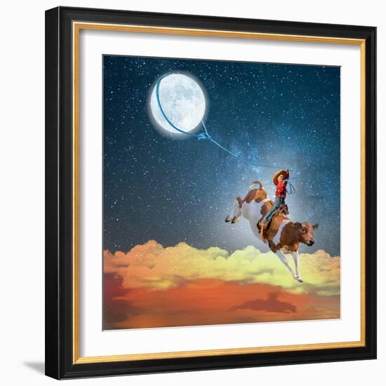 Lasso the Moon-Nancy Tillman-Framed Premium Giclee Print