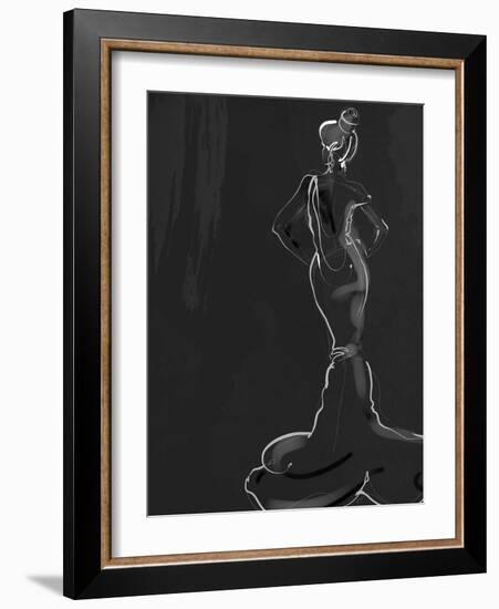 Last Call - Woman 1 Back (Variant 1)-Jodi Pedri-Framed Art Print