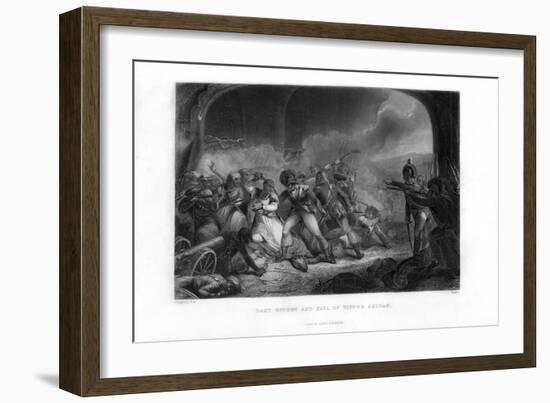 Last Effort and Fall of Tippoo Sultan', Mid-19th Century-Walker-Framed Giclee Print