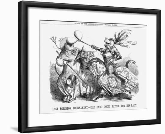Last Eglinton Tournament. - the Earl Doing Battle for His Lady., 1858-null-Framed Giclee Print