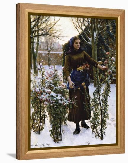 Last Flowers, 1890-Jules Breton-Framed Premier Image Canvas