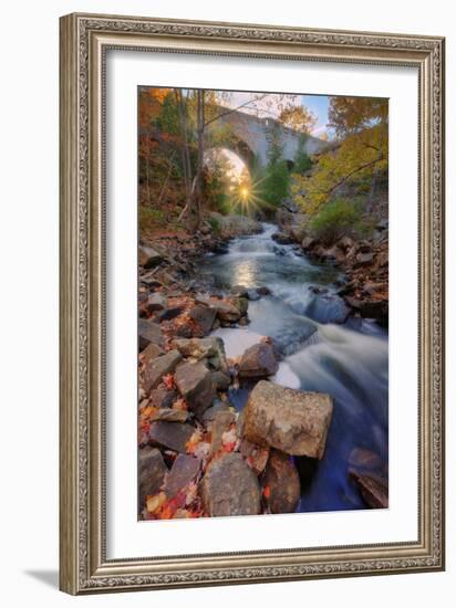 Last Glimpse of Sun Under a Carriage Bridge-Vincent James-Framed Photographic Print