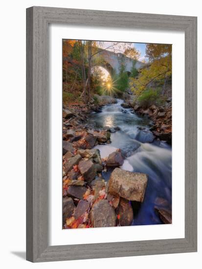 Last Glimpse of Sun Under a Carriage Bridge-Vincent James-Framed Photographic Print