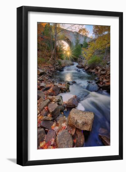 Last Glimpse of Sun Under a Carriage Bridge-Vincent James-Framed Photographic Print