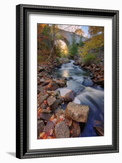 Last Glimpse of Sun Under a Carriage Bridge-Vincent James-Framed Photographic Print