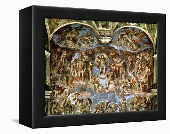 Last Judgement, from the Sistine Chapel, 1538-41 (Fresco)-Michelangelo Buonarroti-Framed Premier Image Canvas