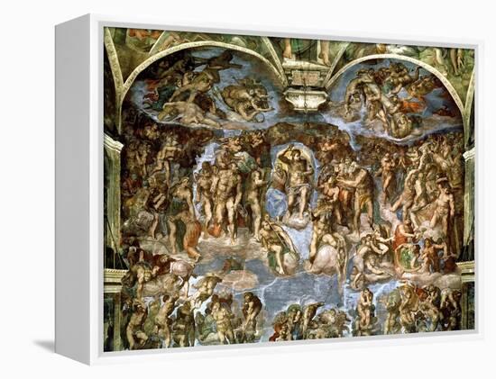 Last Judgement, from the Sistine Chapel, 1538-41 (Fresco)-Michelangelo Buonarroti-Framed Premier Image Canvas