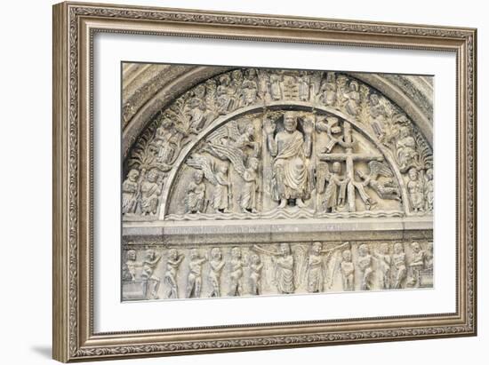 Last Judgement, Relief-Benedetto Antelami-Framed Giclee Print