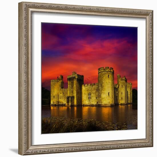 Last Light at Bodiam-Adrian Campfield-Framed Photographic Print