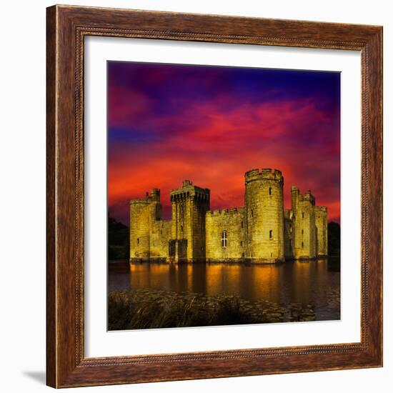 Last Light at Bodiam-Adrian Campfield-Framed Photographic Print