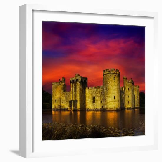 Last Light at Bodiam-Adrian Campfield-Framed Photographic Print