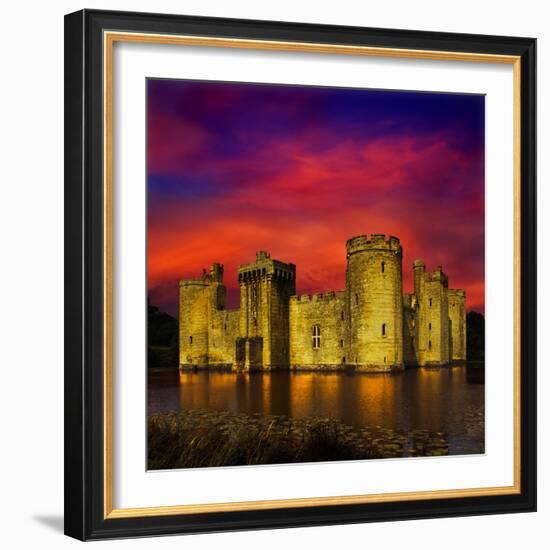 Last Light at Bodiam-Adrian Campfield-Framed Photographic Print