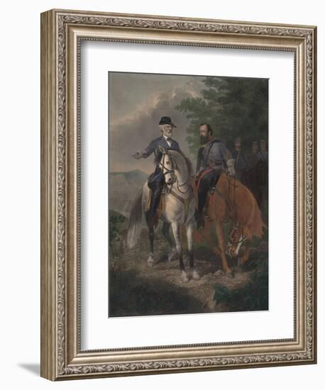 Last Meeting Between Generals Lee and Jackson, 1872-Everett D. B. Julio-Framed Giclee Print