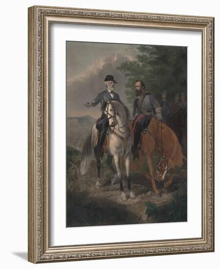 Last Meeting Between Generals Lee and Jackson, 1872-Everett D. B. Julio-Framed Giclee Print