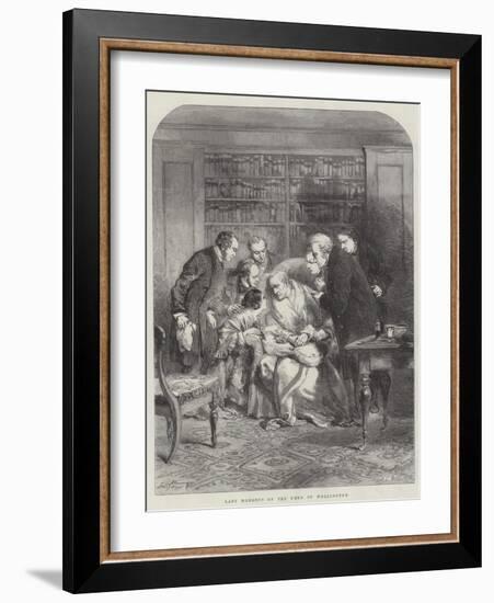 Last Moments of the Duke of Wellington-Sir John Gilbert-Framed Giclee Print