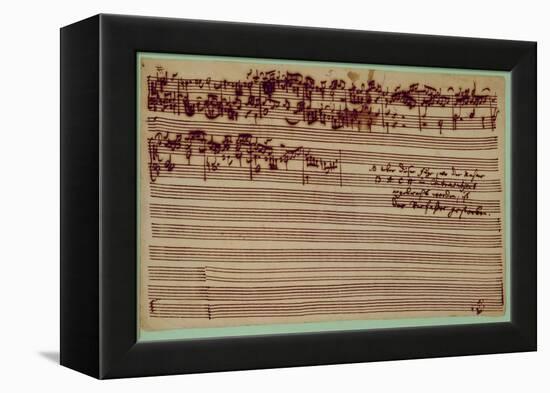 Last Page of the Art of Fugue, 1740S-Johann Sebastian Bach-Framed Premier Image Canvas