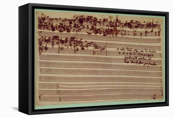 Last Page of the Art of Fugue, 1740S-Johann Sebastian Bach-Framed Premier Image Canvas