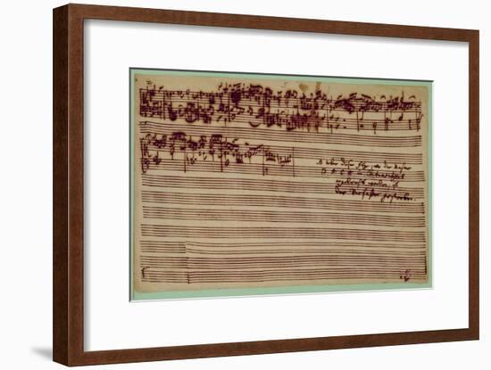 Last Page of the Art of Fugue, 1740S-Johann Sebastian Bach-Framed Giclee Print