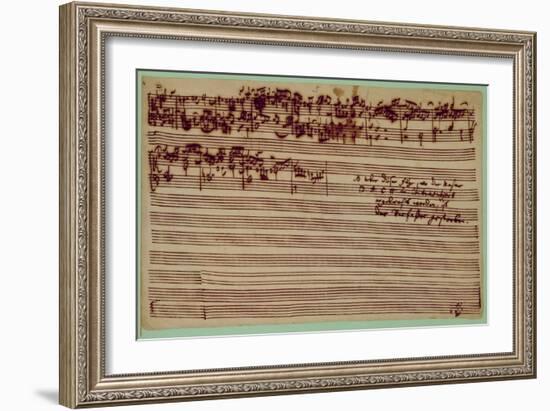 Last Page of the Art of Fugue, 1740S-Johann Sebastian Bach-Framed Giclee Print