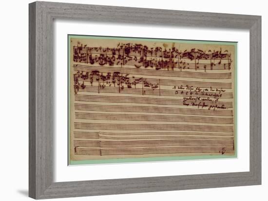 Last Page of the Art of Fugue, 1740S-Johann Sebastian Bach-Framed Giclee Print