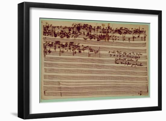 Last Page of the Art of Fugue, 1740S-Johann Sebastian Bach-Framed Giclee Print