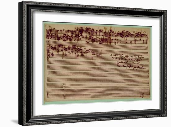 Last Page of the Art of Fugue, 1740S-Johann Sebastian Bach-Framed Giclee Print