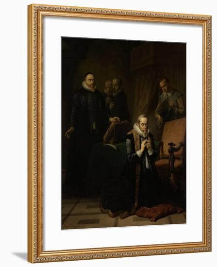 Last Prayer of Johan Van Oldebarneveldt-Simon Opzoomer-Framed Art Print