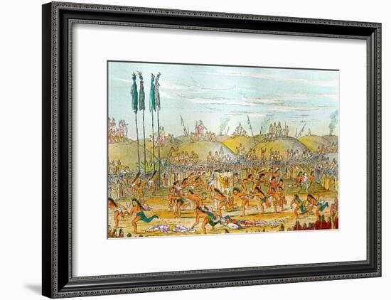 Last Race Ceremony Mandan O-Kee-Pa-George Catlin 1841-George Catlin-Framed Art Print