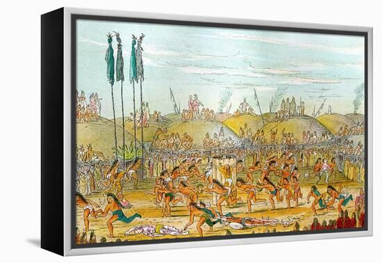 Last Race Ceremony Mandan O-Kee-Pa-George Catlin 1841-George Catlin-Framed Stretched Canvas