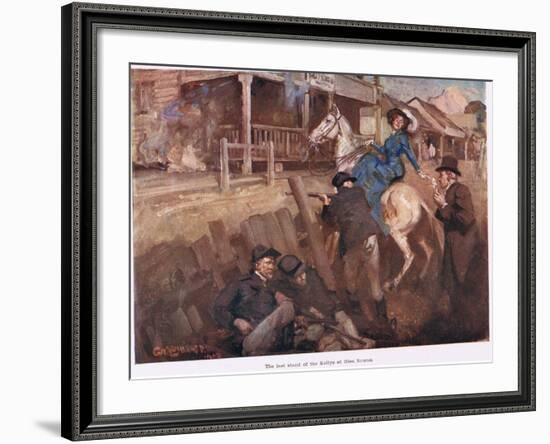 Last Stand of the Kelly's-George Washington Lambert-Framed Giclee Print