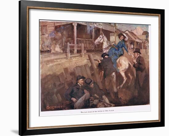 Last Stand of the Kelly's-George Washington Lambert-Framed Giclee Print