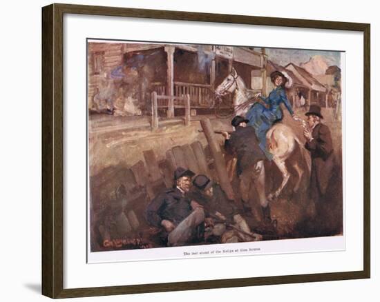 Last Stand of the Kelly's-George Washington Lambert-Framed Giclee Print