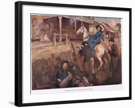 Last Stand of the Kelly's-George Washington Lambert-Framed Giclee Print