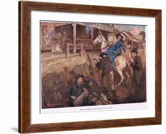 Last Stand of the Kelly's-George Washington Lambert-Framed Giclee Print