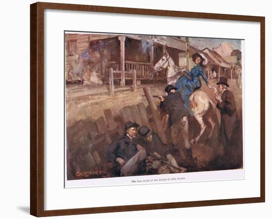 Last Stand of the Kelly's-George Washington Lambert-Framed Giclee Print